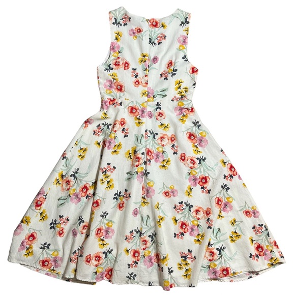 Forever 21 Linen Blend Floral Sleeveless Midi Dress Sz M - Picture 2 of 14